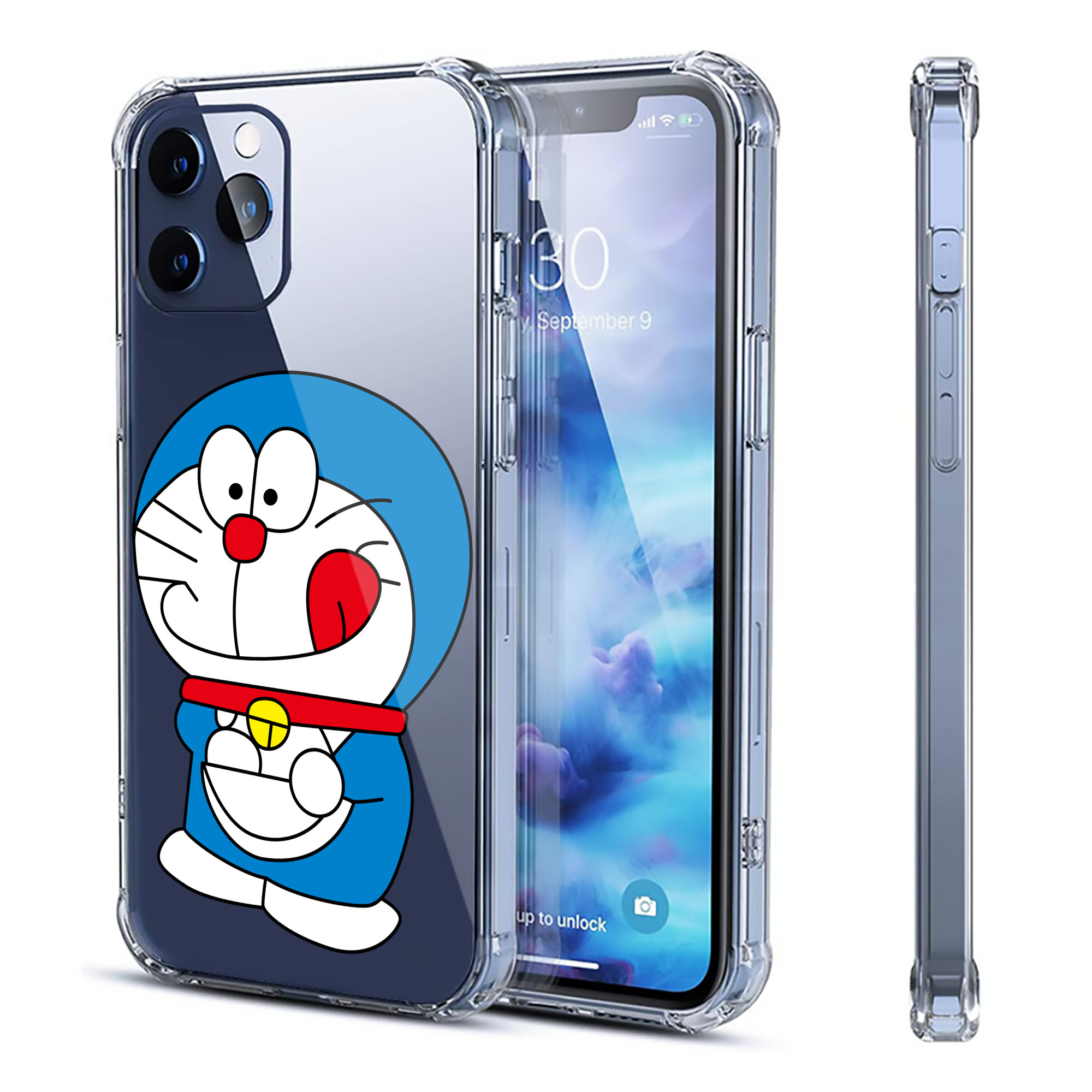 （画像用） ドラえもん Doraemon 【iPhone 12シリーズ対応】透明スマホケース（クリアソフトケース）